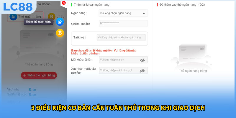 3 điều kiện cơ bản cần tuân thủ trong khi giao dịch